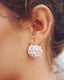 Boucles d'oreilles fleur de calla blanche