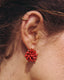 Boucles d'oreilles Cíes Fleur Rouge