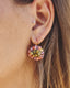 Boucles d'oreilles à fleurs multicolores Fisterra